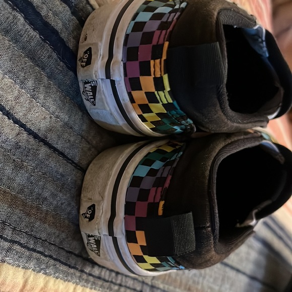 Little Girls Size 3 Vans multi colored - Picture 3 of 6